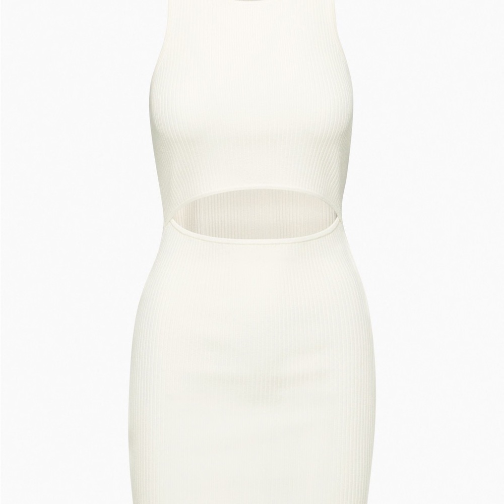 Elegant White Cutout Dress